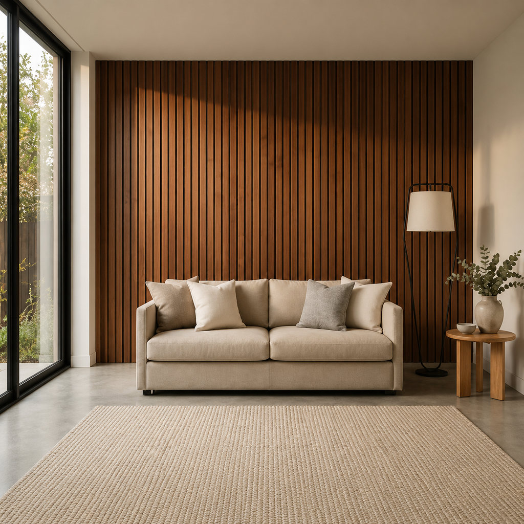Grand Oak Walnut Wall Panel — 270 × 110 cm