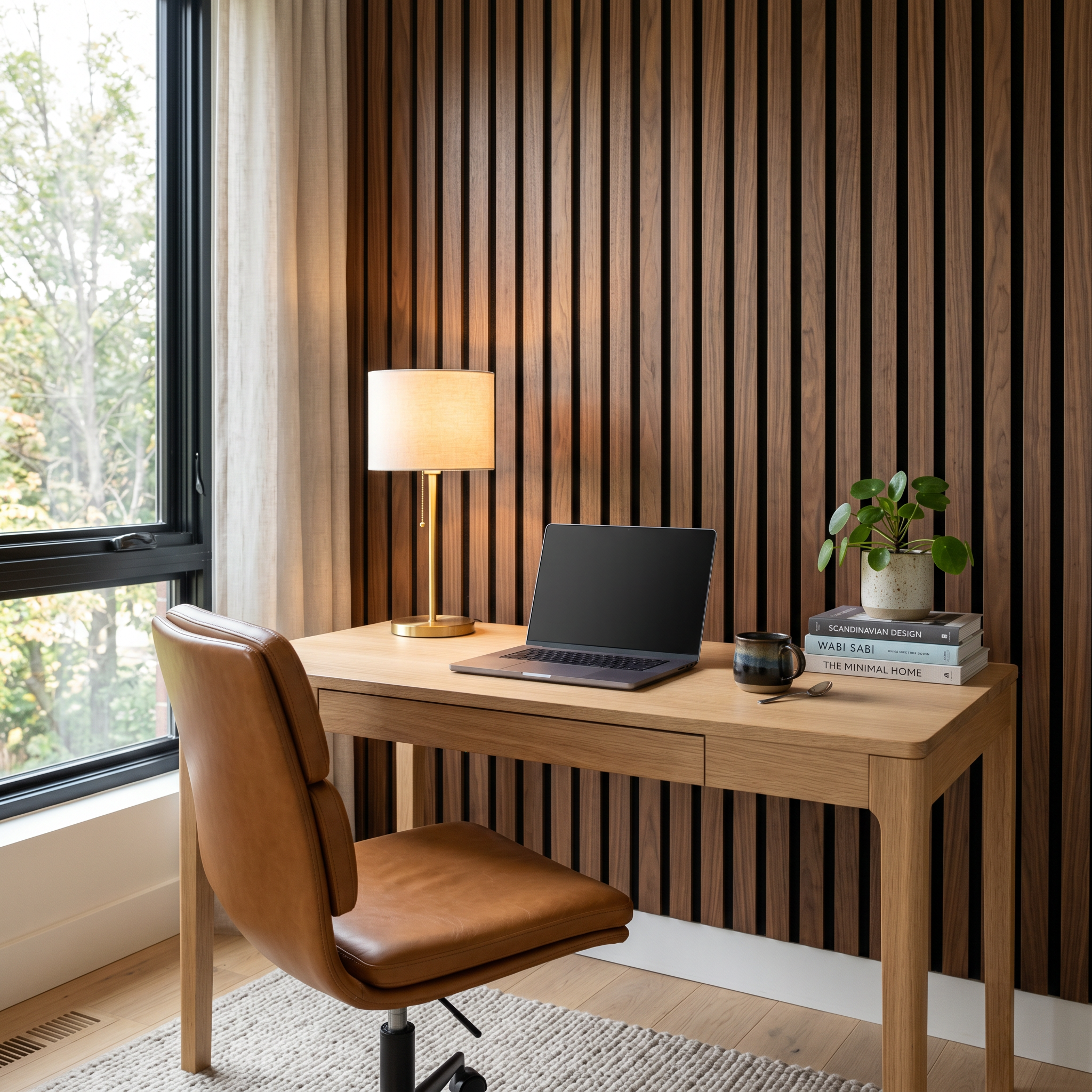 Grand Oak Walnut Wall Panel — 270 × 110 cm